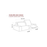 Funda Elástica Sillón Relax 3 Plazas 2 Pies Monzón