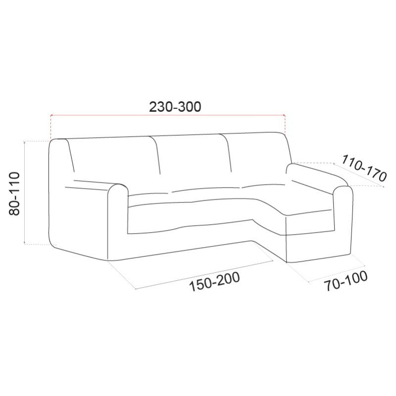 Funda Multielástica Chaise Longue Stark